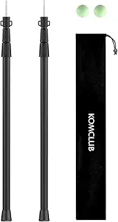 KOMCLUB Telescoping Tarp Poles | Adjustable Tent Poles Stepless Height Adjustment 97-245cm Retractable Without Assembly, Outdoor Camping Storage Bag Included