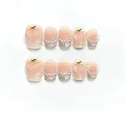 Handmade Fake Nails Full Coverage Medium Wearable Artificial Nails By Design