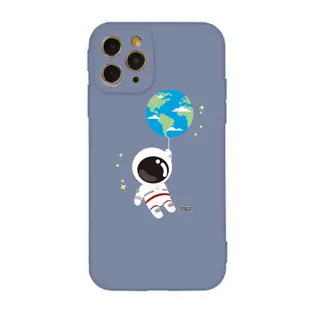 【TOYSELECT】小小太空人宇宙大冒險全包iPhone手機殼-地球氣球 (藍紫色)