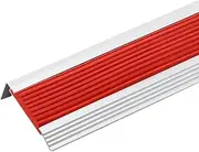 Aluminum L-Shaped Stair Nosing Profile, Stair Edge Protector Stair Edging, for Outdoor Or Indoor Stair Edges, Non-Slip Edging Strip-Red||W 4.5CM
