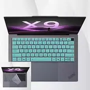 Jarttarn 4-Pack Keyboard Protective Film Compatible with 15.3'' Lenovo ThinkPad X9-15 Aura Edition/ThinkPad X9-15 Gen 1 (2025) Silicone TPU Laptop Keyboard Cover Skin (2TPU Clear+2 Green)