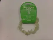 ZODIAC ASTROLOGY NEW JADE STONE BRACELET AQUARIUS 1/20-2/18 ENERGY STONES