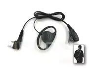 Earpiece Microphone D Shape with PTT 2 Pin Jack for Kenwood Two-Way Radio K302