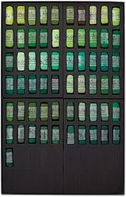 [Jack Richeson] Color Value Greens, 61 Piece Set Hand Rolled Soft Pastels