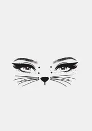 Here Kitty Face Stickers