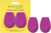 Eco Tools Bioblender By Makeup Sponge Duo Pack For Liquid and Cream Make-Up, Purple, 2 Count (Pack of 1), 3163