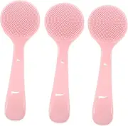 IWOWHERO 3pcs Manual Silicone Face Brush Cleansing Brush for Women Facial Cleaning Tool
