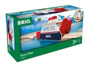 BRIO World 33569 Ferry Ship 3 Piece Wooden Toy Train Set for Kids | Interact