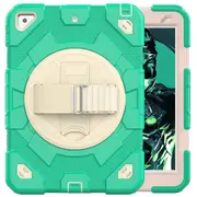 MCC Shockproof Strap iPad 10.2" 2019 7th Gen Kids Apple Case Cover SPMan [Mint+Champagne]