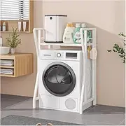 SPXMQSS Washing Machine Storage Unit, Over Toilet Shelving Unit with Adjustable Shelves and Open Compartments, Over The Toilet Storage, for Bathroom Laundry Room Balcony A 60.5x50x120cm