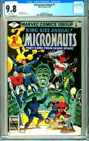 MICRONAUTS ANNUAL 1 KING-SIZE CGC 9.8 WP New CGC CASE Bronze Age MARVEL 1979