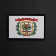 West Virginia State Flag Patch US USA Woven/Embroidered - Hook & Loop