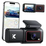 D6 4K Dash Cam Front and Inside, New Version Cabin Dual Dash Uber Car Camera