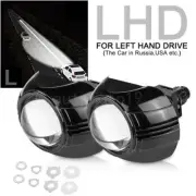 2X LHD Mini 3.0'' Bi LED Projector Lens Headlight 6000K Retrofit H4 H7 9005 9006