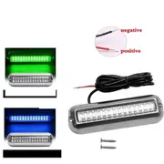 2PCS 42LED Yacht Underwater Light Stainless Steel Marine Boat Lamp Underwater Lamp IP68 Waterproof As Shown