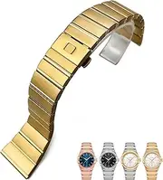 [AEHON] 15mm 17mm 18mm 23mm 25mm Stainless Steel Watch Bands Folding Buckle Watch Strap，For Omega Double Eagle Constellation Bracelet