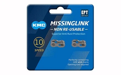KMC Missing Link 10R EPT Silver Chain Connector 10 Speed 2 Pairs