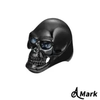 在飛比找momo購物網優惠-【A MARK】暗黑武士骷髏頭造型鈦鋼戒指(黑)