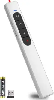 Presentation Clicker Wireless Presenter Remote, Powerpoint Clicker with Red L...