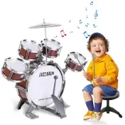 Kids Drum Set, Toddler Jazz Drum Kit Toys Percussion Musical Instruments Drum...