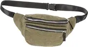 [Healeved] Korean Style Versatile Velour Chest Bag with Chain Lightweight Waist Pouch for Adults Outdoor Storage Bag for Hiking and Travel