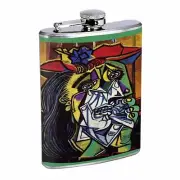Pablo Picasso Weeping Woman Flask D81 8oz Stainless Steel Colorful Art