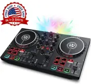 Mixer Para DJ Con Tarjeta De Sonido Espectaculo De Luces Integradas Para Fiestas