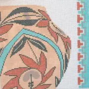 Southwest Acoma Pot Hand Painted Needlepoint Canvas