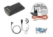 Yaesu FT-65R Accy. Bundle w/ RTS Prog Kit, High-Cap Battery, VOX Earpiece Mic