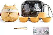 Tea for One Teapot and Cup Set, Cute Dog Tea CupMini Portable Tea Set for Office, Outdoor, Picnic, Travel.