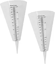 Yardwe 2pcs Garden Rain Gauge Outdoor Farming Rainfall Monitor Plastic Construction Accurate Rain Measurement