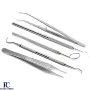 Dental Basic Student Examination Kit Calculus Remover Probe Tweezers Scalers CE