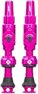 Muc-Off Tubeless Valve for Bicycles, Coreless Valve, Prevents Trouble, Smooth Air Input, 1.4 inches (35 mm) Presta Rim x Presta Valve TUBELESSVALVES BIGBORE LITE Pink