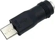Type C to DC Converter – USB C to 5.5 x 2.1mm Adapter, Male to Female | USB c Cable, Fast Charging for Laptops, Printers, Routers, RV Accessories, Easy Connection for On-The-Go