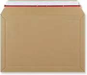 [Pack of 100] 194x292mm Corrugated Capacity Book Mailers -Greener Route Rigid Cardboard Envelopes, Heavy Duty 400gsm, Peel and Seal, Rip and Strip Open, RM Large Letter (100)