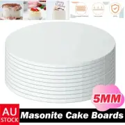 Masonite Cake Boards 5mm White Round - Various Sizes - 10Pc Wedding Cake Boxes
