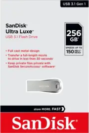 SanDisk Ultra Luxe 256GB Flash Drive Memory Stick Pen PC Mac USB 150MB/s USB 3.1