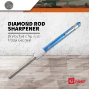 Ttk Diamond Rod Knife Sharpener Retractable W Pocket Clip Fish Hook Groove