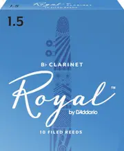 Rico Royal Bb Clarinet Reeds, Strength 1.5, 10-pack