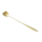 10Pcs 18Cm Music Bar Golden Heart Shaped Stirring Spoon Stainless Steel
