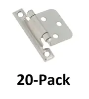 *20-PACK* Richelieu Variable Overlay Brushed Nickel Semi-Concealed Cabinet Hinge