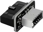 Vertical USB Front Panel Adapter, Vertical USB 3.1 Front Panel Socket Key-A Type-E to USB 3.0 20 Pin Header Adapter