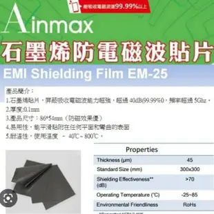 【Ainmax 艾買氏】石墨烯防電磁波貼片(再送USB 18650鋰電池充電器)