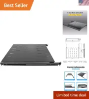 Sliding Fixed Rack Server Shelf 1U 19inch 4 Post Rack Mount-Adjustable 24inch...