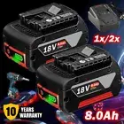 1~4x 8.0Ah 18V Battery & Charger For Bosch BAT609 BAT618 2607336169 BAT619G 6Ah