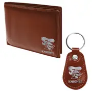 Newcastle Knights NRL PU Leather Wallet Keyring Gift Set