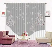 3D Snowflake Tree Santa G764 Christmas Window Photo Curtain Fabric Quality Amy
