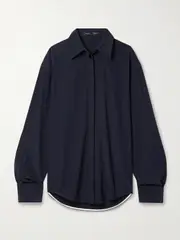 [Proenza Schouler] Proenza Schouler - Demi Crepe De Chine Shirt - Blue - US2 US 2 Blue