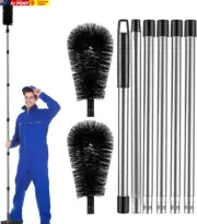 Telescopic Gutter Cleaning Brush, Long Reach Clean Scrub Set, Multi-Section Gutt