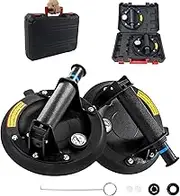 Heavy Duty Glass Suction Cup, 2-8 Inch Glass Suction Cups with Load Capacity of 180kg,Strong Suction Tile Suction Cup Tool with Pressure Gauge,Used to Lift Large Granite Slabs,Include Suitcase